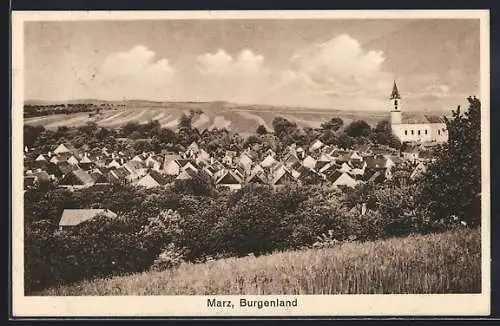 AK Marz /Burgenland, Ortsansicht aus der Vogelschau