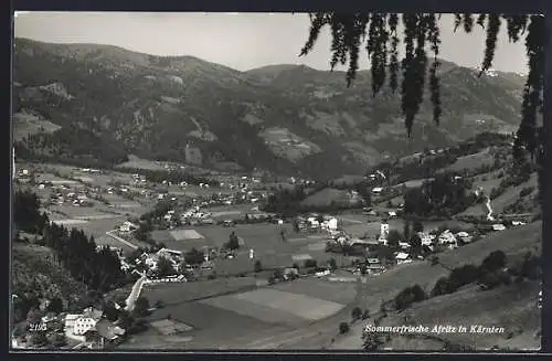 AK Afritz, Gesamtansicht der Gemeinde im Talgrund