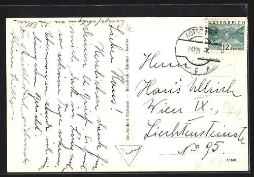 AK Kötschach-Mauthen, Laas am Geilberge, Totalansicht mit Ferienheim