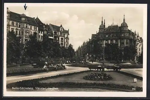 AK Berlin-Schöneberg, Viktoria-Luise-Platz mit U-Bahnhof