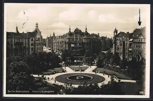 AK Berlin-Schöneberg, Blick auf den Viktoria-Luiseplatz