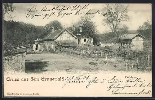 AK Berlin-Grunewald, Gasthaus Paulsborn am Waldrand