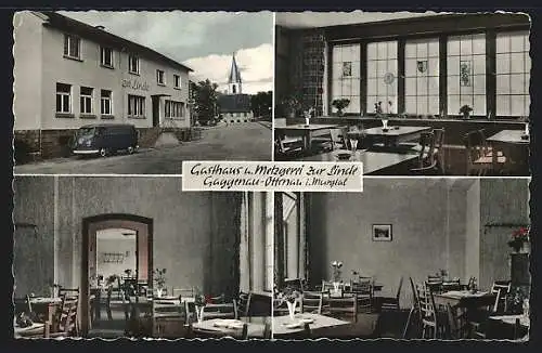 AK Gaggenau-Ottenau, Gasthaus und Metzgerei zur Linde, Bes. Karl Bastian