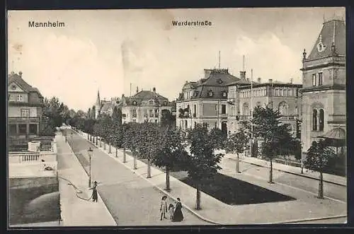 AK Mannheim, Villen an der Werderstrasse