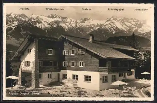 AK Sonthofen, Alpen-Gasthaus Allgäuer Berghof mit Alpe Eck