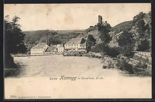 AK Gars am Kamp, Kamegg im Kampthale, Blick zur Ruine