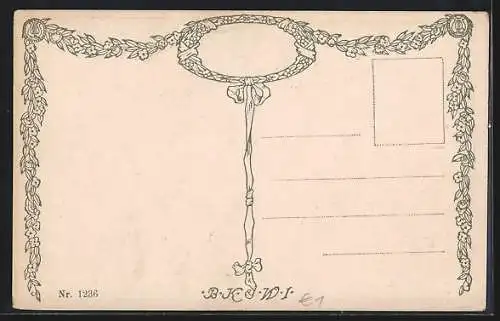 Künstler-AK Brüder Kohn (B.K.W.I) Nr.1236: Gesegnete Ostern, Der gute Hirte