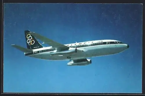 AK Boeing 737-200, Olympic Airways, Flugzeug vor blauem Himmel