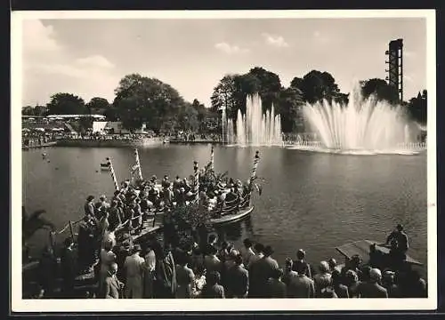 AK Hamburg, Internationale Gartenbau-Ausstellung 1953, Taverna Isola Bella