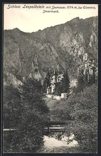 AK Eisenerz /Steiermark, Schloss Leopoldstein mit Seemauer