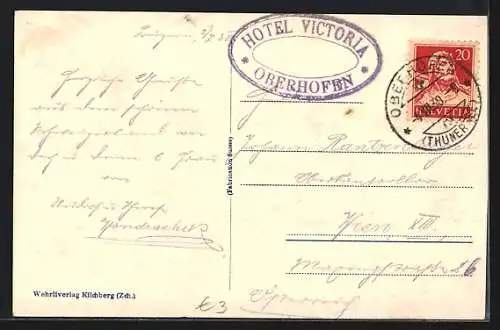 AK Flüelen, Ortsansicht gegen die Axenstrasse