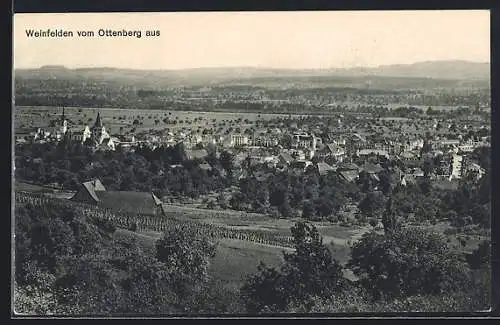 AK Weinfelden, Ortsansicht vom Ottenberg aus