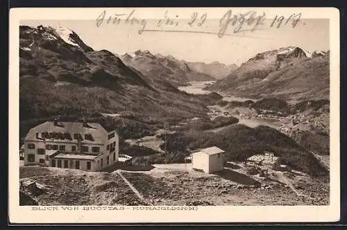 AK Muottas Muraigl, Blick vom Gasthaus