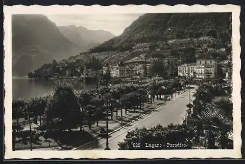 AK Lugano-Paradiso, Ortsansicht am See