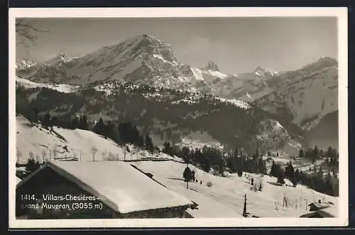 AK Villars-Chesiéres, Panorama avec grand Muveran