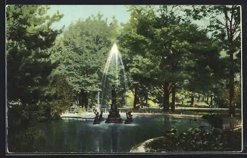 AK St. Gallen, Wasseranlage im Stadtpark