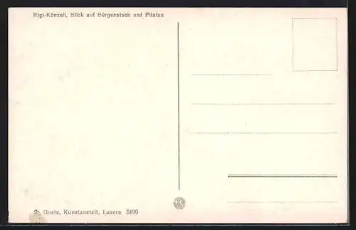 AK Rigi-Känzeli, Blick auf Bürgenstock und Pilatus