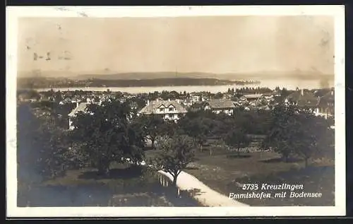 AK Kreuzlingen, Emmishofen mit Bodensee