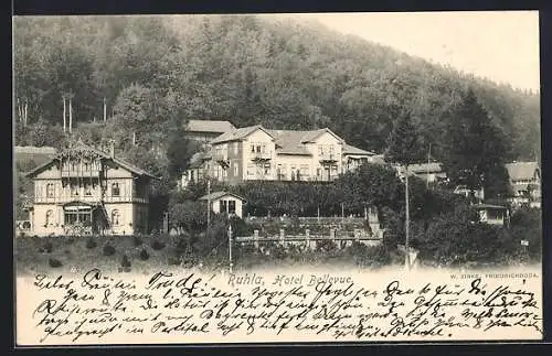 AK Ruhla, Blick zum Hotel Bellevue