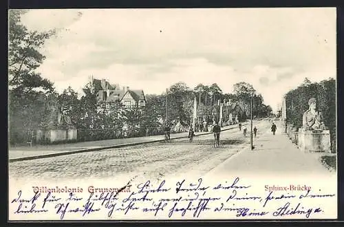 AK Berlin, Villenkolonie Grunewald, Sphinx-Brücke