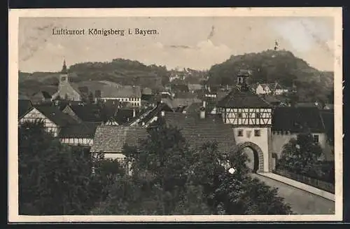 AK Königsberg i. Bayern, Blick aus der Vogelschau auf den Ort