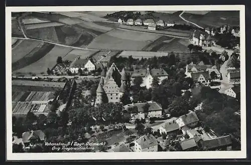 AK Vohenstrauss /Bayr. Ostmark, Teilansicht, Teilansicht mit Schloss, Fliegeraufnahme