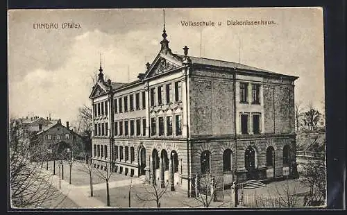 AK Landau / Pfalz, Volksschule und Diakonissenhaus