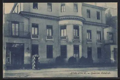 AK Coblence, Quartier Général