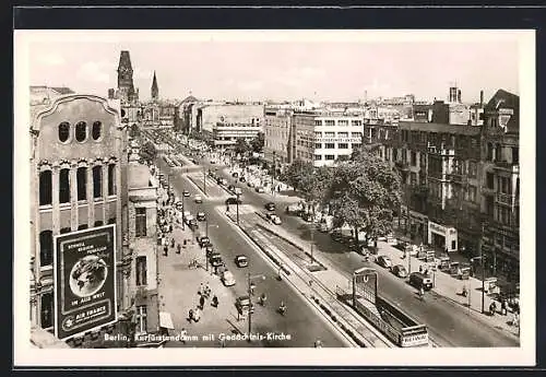 AK Berlin-Charlottenburg, Kurfürstendamm mit Gedächtnis-Kirche