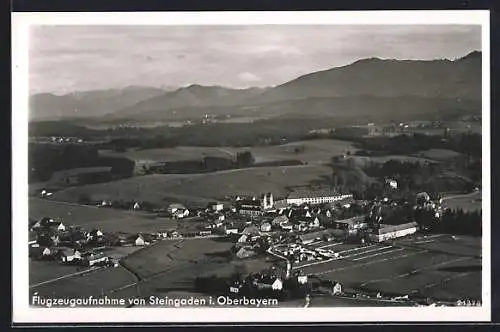 AK Steingaden i. Oberbayern, Gesamtansicht vom Flugzeug aus