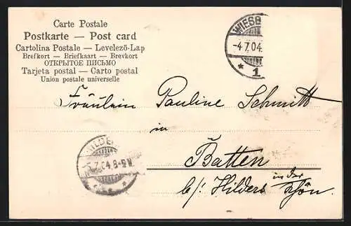 AK Mainz, Eisenbahnbrücke