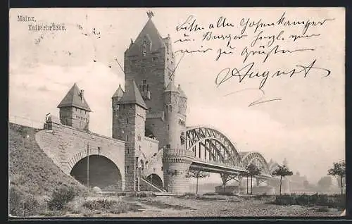 AK Mainz, Die Kaiserbrücke