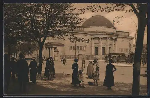 AK Hamburg-St.Georg, Neue Kunsthalle mit Strasse