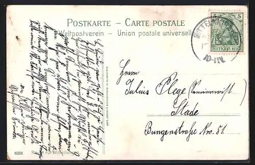 AK Altenlande, Strassenpartie mit Fachwerkhaus und Gartenportal