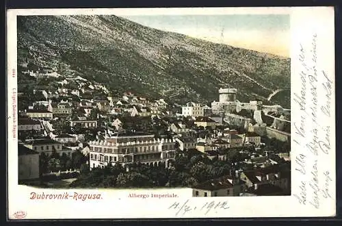 AK Dubrovnik / Ragusa, Albergo Imperiale im Ort