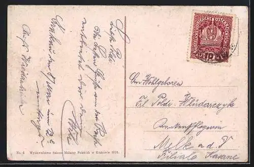 AK Kraków, Totalansicht aus der Vogelschau