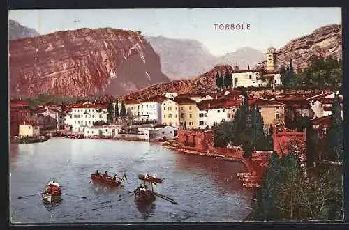 AK Torbole, Panoramablick auf den Ort