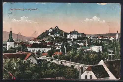 AK Schässburg /Segesvár, Teilansicht