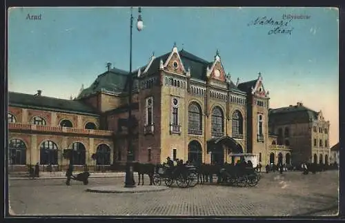 AK Arad, Pályaudvar, Blick auf Bahnhof