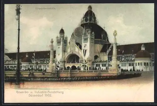 AK Industrie- und Gewerbe-Ausstellung Düsseldorf 1902, Blick auf die Hauptindustriehalle