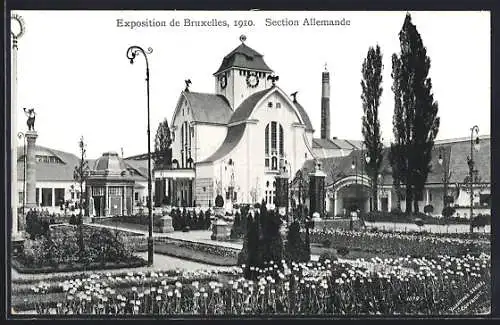 AK Brüssel, Exposition de Bruxelles 1910, Section Allemande, Ausstellung