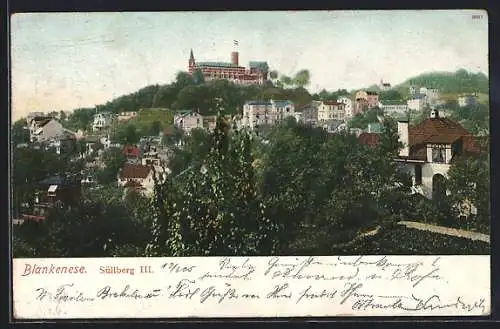 AK Hamburg-Blankenese, Süllberg III, Stadtansicht mit Schloss