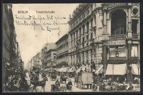 AK Berlin, Friedrichstrasse, Ecke Leipziger Strasse mit Geschäften