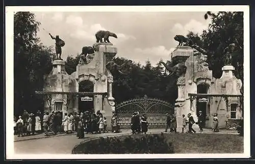 AK Hamburg-Stellingen, Carl Hagenbecks Tierpark, Haupteingang