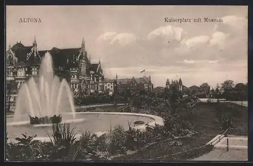 AK Hamburg-Altona, Kaiserplatz mit Museum