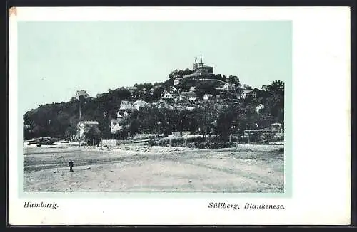 AK Hamburg-Blankenese, Blick auf das Etablissement Süllberg