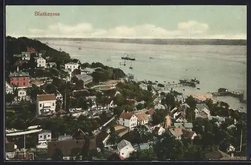 AK Hamburg-Blankenese, Teilansicht vom Stadtteil mit Elbe