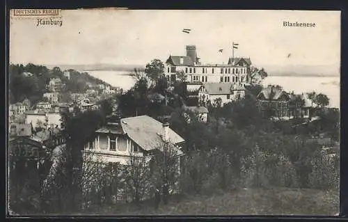 AK Hamburg-Blankenese, Blick vom Bismarckstein