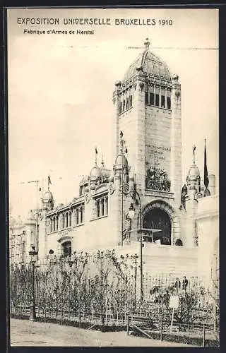 AK Bruxelles, Exposition Universelle 1910. Fabrique d` Armes de Herstal - Ausstellung