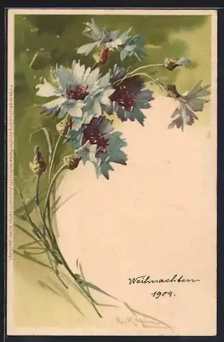 Künstler-AK Catharina Klein: Kornblumen